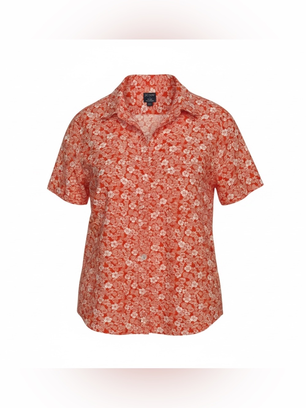 J. Crew Coral Floral Short Sleeve Button-Down Shirt
💚0494